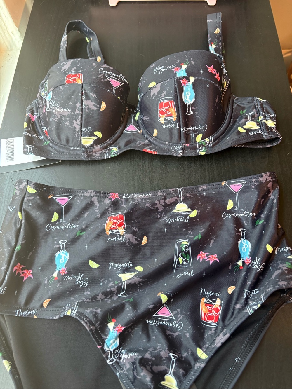 Collectif x Playful Promises Cocktail Menu Balcony Bikini Set - Picture 6 of 7